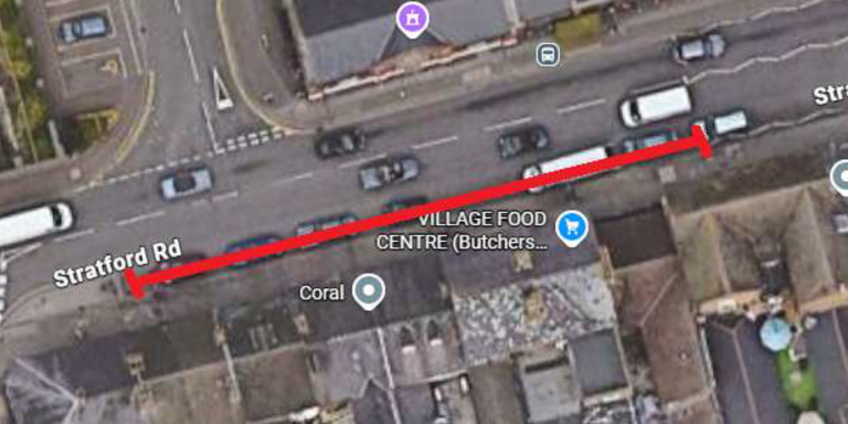 Image showing bus stop relocation and parking suspension